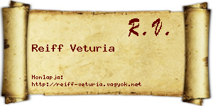 Reiff Veturia névjegykártya